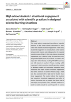 High school students' situational engagement associated with scientific practices in designed science learning situations