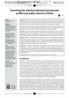 Examining the interface between bureaucratic conflict and public interest in Africa