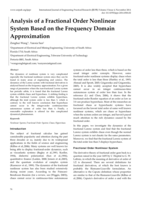 Analysis of a fractional order nonlinear system based on the frequency domain approximation