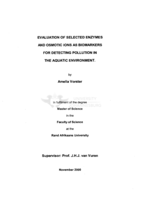 Evaluation of selected enzymes and osmotic ions as biomarkers for detecting pollution in the aquatic environment