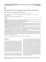 Physical health status of Emergency Care providers in South Africa