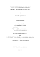 Voice network management from a business perspective