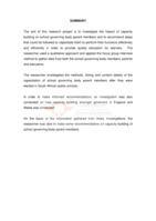 The impact of capacity building on school governing body parent members at public schools