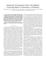 Interleaved constrained codes with markers correcting bursts of insertions or deletions