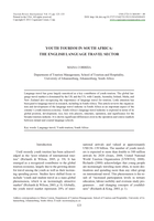 Youth tourism in South Africa : the English language travel sector