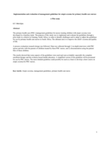 Implementation and evaluation of management guidelines for atopic eczema for primary health care nurses : a Pilot study