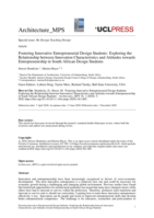 Fostering Innovative Entrepreneurial Design Students : Exploring the Relationship between Innovation Characteristics and Attitudes towards Entrepreneurship in South African Design Students