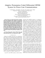 Adaptive permutation coded differential OFDM system for power line communications