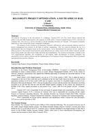 Reliability project optimization : a South African rail case