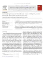 Heat transfer performance of lithium bromide solution in falling film generator