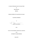 An analysis of information security governance models