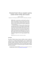 Potential South African standard sand for cement mortar testing and research