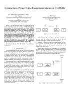 Contactless power line communications at 2.45GHz