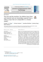 The man and the machine : do children learn from and transmit tool-use knowledge acquired from a robot in ways that are comparable to a human model?