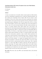 Social representation of PR Activism: Perceptions of early career Public Relations Professionals in South Africa