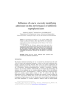 Influence of a new viscosity modifying  admixture on the performance of different  superplasticizers