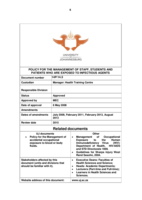 Policy for the management of staff, students and patients who are exposed to infectious agents