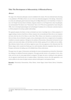 The development of Afrocentricity : a historical survey