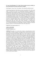 New ages from Boomplaas Cave, South Africa, provide increased resolution on late/terminal Pleistocene human behavioural variability