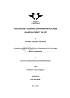 Towards the fabrication of polymer optical fibre Bragg gratings at 980 nm