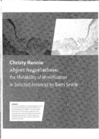 Abject negotiations : the mutability of identification in selected  artworks by Berni Searle