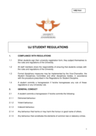 UJ Student regulations