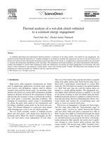 Thermal analysis of a wet-disk clutch subjected to a constant energy engagement
