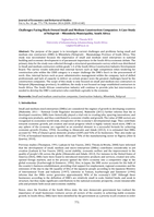 Challenges facing black owned small and medium construction companies : a case study of Nelspruit – Mbombela municipality, South Africa