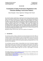 Examination of safety performance regulations in the Ghanaian building construction industry