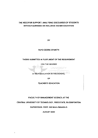 The need for support : analysing discourses of students without barriers on inclusive education