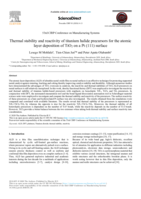 Thermal stability and reactivity of titanium halide precursors for the atomic layer deposition of TiO2 on a Pt (111) surface