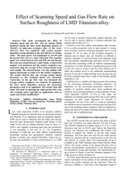 Effect of scanning speed and gas flow rate on surface roughness of LMD titanium-alloy