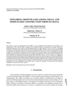 Exploring growth gaps among small and medium-size construction firms in Ghana