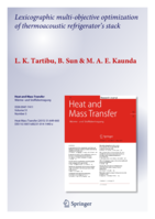 Lexicographic multi-objective optimization of thermoacoustic refrigerator’s stack