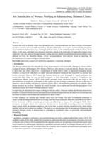 Job satisfaction of women working in Johannesburg skincare clinics