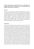 Poverty alleviation, social protection policy and sustainability of economic development co-operatives : voices of women residing in Bhambayi, Kwa Zulu-Natal, South Africa