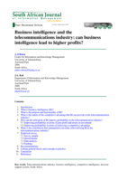 Business intelligence and the telecommunications industry : can business intelligence lead to higher profits?