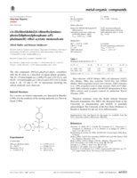 cis-Dichloridobis{[4-(dimethylamino)- phenyl]diphenylphosphane-ĸP}-platinum(II) ethyl acetate monosolvate