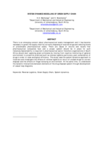 System dynamics modelling of green supply chain