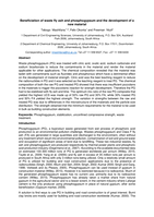 Beneficiation of waste fly ash and phosphogypsum and the development of a new material