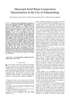 Municipal solid waste composition determination in the city of Johannesburg