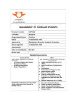 Management of pregnant students