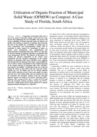 Utilization of organic fraction of municipal solid waste (OFMSW) as compost: a case study of Florida, South Africa