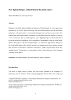 Post digital dialogue and activism in the public sphere