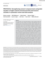Strengthening women's empowerment and gender equality in fragile contexts towards peaceful and inclusive societies : a systematic review and meta‐analysis