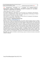 Nonhuman systems as a source of interactional resilience among university students raised by alcohol-abusing caregivers in Lesotho