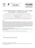 A systems thinking approach to collaborations for capacity building and sustainability in engineering education