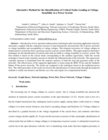 Alternative method for the identification of critical nodes leading to voltage instability in a power system