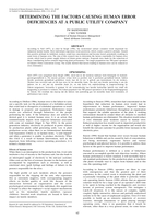Determining the factors causing human error deficiencies at a public utility company.