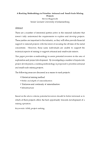 A ranking methodology to prioritise artisanal and small-scale mining projects